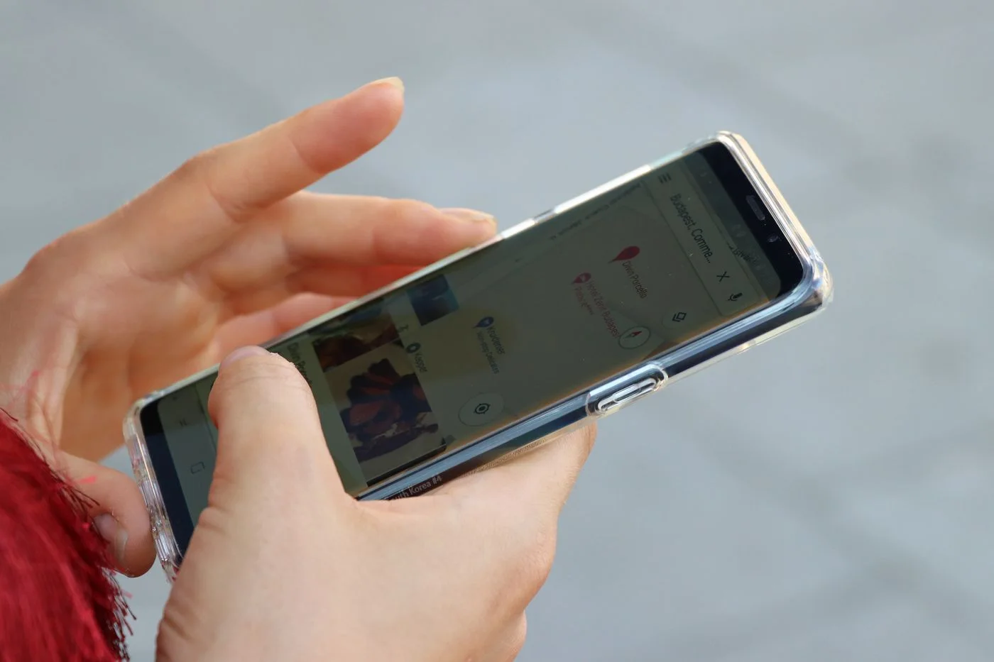 Eine Kartenansicht auf einem Smartphone.